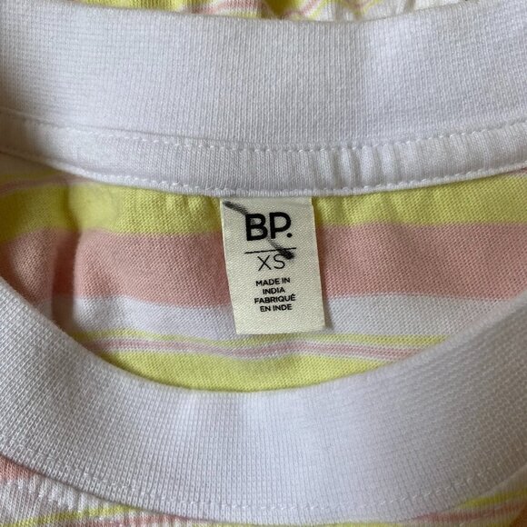 BP Women Striped Mini Baby Dress BNWOT  Short Sleeve Organic Cotton - Picture 5 of 7
